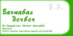barnabas werber business card